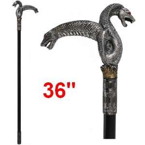 36 Cobra Snake Style Walking Cane Stick Gentleman Python Head Fantasy 