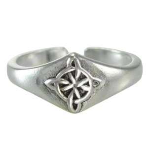 Sterling Silver Celtic Quaternary Witches Knot Toe or Pinky Ring Body 