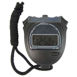 Digital Sport Stopwatch Handheld Stop Watch Alarm Clock  