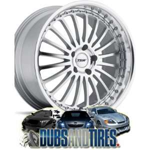   20 Inch 20x8.5 TSW wheels SILVERSTONE Silver wheels rims Automotive