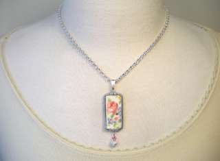   NECKLACE BROKEN CHINA VINTAGE CHARM JEWELRY BY CHARMEDWARE  
