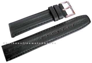   fits Hamilton Khaki Black Leather Mens Chrono Watch Band Strap  