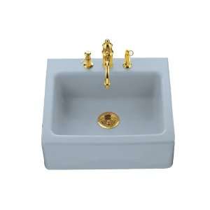    Front, Tile In Kitchen Sink with Four Hole Faucet Drilling, Skylight