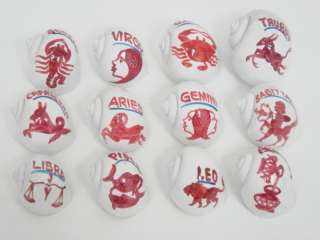 HERMIT CRAB SNAIL SHELL PAINTED HOROSCOPE 12 PCS #7402  