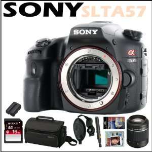  Sony DSLR SLTA57 Alpha 16.1MP DSLR Digital Camera Body + 55 