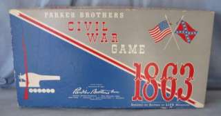 Vintage Parker Bros Brothers Civil War 1863 Board Game  