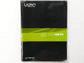 Vizio LCD TV Manual E420VL E470VL E550VL  