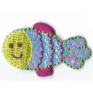   Sea Creature Fish Embroidered Iron On Applique Patch 
