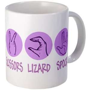  Rock, Paper, Scissors, Lizard Geek Mug by  