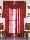 Panels 1 Scarf Voile Sheer Curtains Drapes   Burgundy