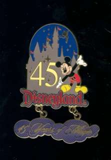Disneyland 45 Years of Magic Mickey Dangle Disney Pin  
