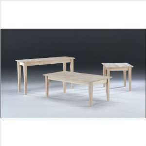   Unfinished Shaker Sofa Table Set with Optional Finishing Kit