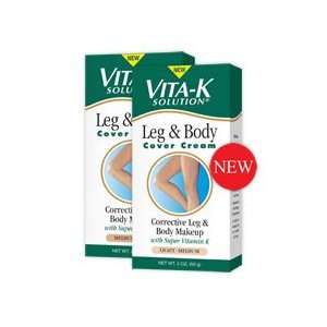    VITA K Solution Leg & Body Cover Cream Light Medium 2oz/56g Beauty