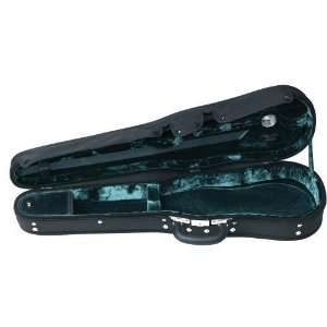   Size Shaped Violin Case, Black and Green Musical Instruments