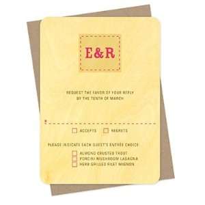  Mr & Mrs Reply Card   Real Wood Wedding Stationery Health 