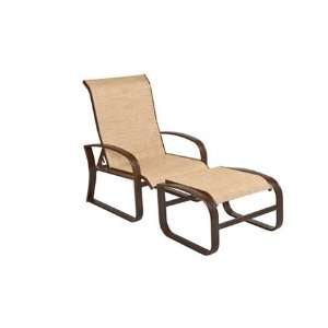   Aluminum Wicker Arm Patio Lounge Chair Pecan: Patio, Lawn & Garden