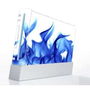  Nintendo Wii Skin Decal Sticker   Blue Flame Everything 