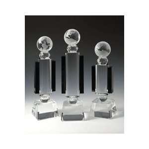 World Globe Crystals Award with Clear Base   Small