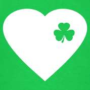 Kelly green irish heart T Shirts Design